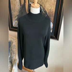NWOT N. Peal Black Cashmere Dolman Sleeve Sweater Imported from UK Sz XL
